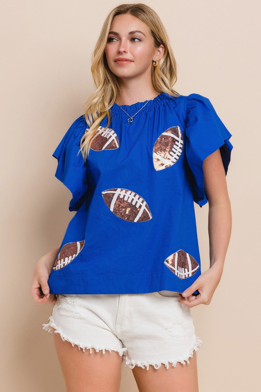 Football Sequin Blouse