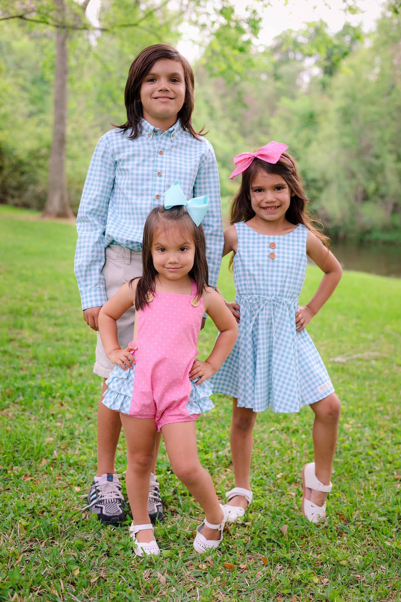 Girl's Gingham Twirl Dress